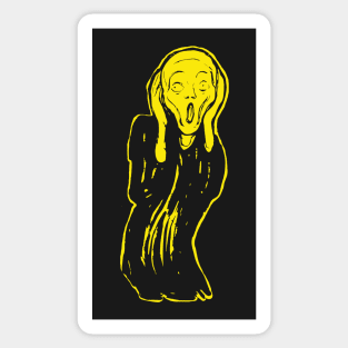 The Scream  minimalized Sticker